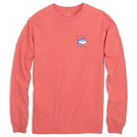 Long Sleeve Heathered Original Skipjack Tee in Cayenne by Southern Tide - Country Club Prep