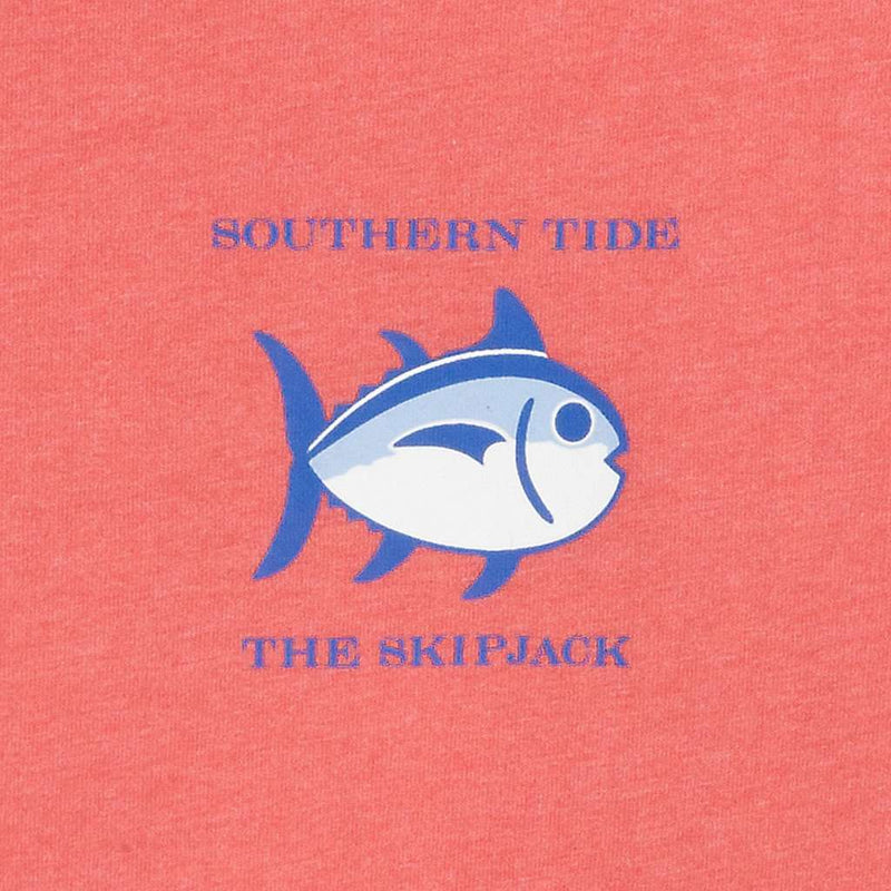 Long Sleeve Heathered Original Skipjack Tee in Cayenne by Southern Tide - Country Club Prep