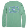 Long Sleeve Heathered Original Skipjack Tee in Pool Green by Southern Tide - Country Club Prep