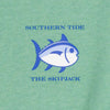 Long Sleeve Heathered Original Skipjack Tee in Pool Green by Southern Tide - Country Club Prep