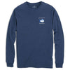 Long Sleeve Heathered Original Skipjack Tee in Skipper Blue by Southern Tide - Country Club Prep