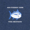 Long Sleeve Heathered Original Skipjack Tee in Skipper Blue by Southern Tide - Country Club Prep