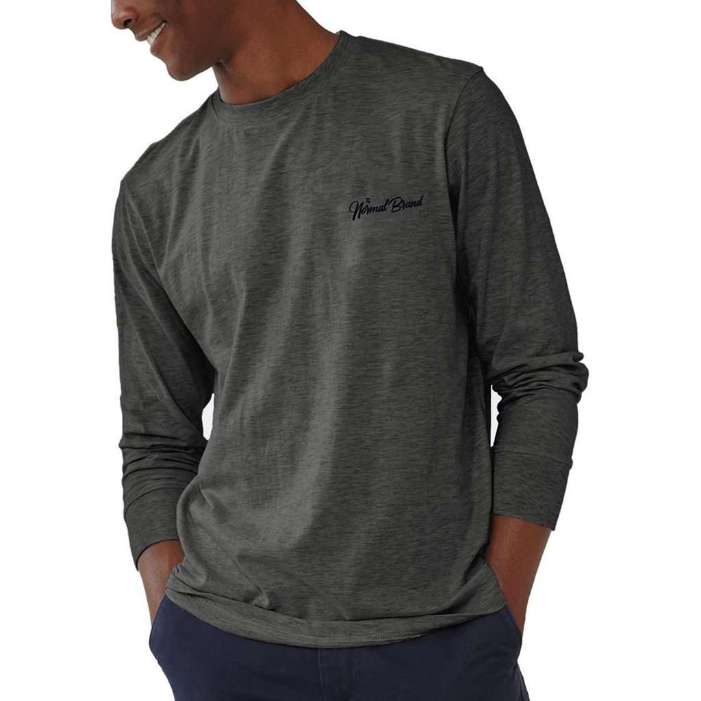 Long Sleeve Industrial T in Tri Blend Grey by The Normal Brand - Country Club Prep