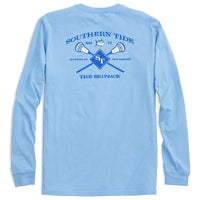 Long Sleeve Lacrosse Tee Shirt in Ocean Channel by Southern Tide - Country Club Prep