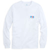 Long Sleeve Nautical Flags Tee Shirt in Classic White by Southern Tide - Country Club Prep