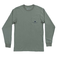 Long Sleeve North Carolina Backroads Collection Tee in Bay Green by Southern Marsh - Country Club Prep