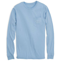 Long Sleeve Original Boathouse Tee in Sky Blue by Southern Tide - Country Club Prep