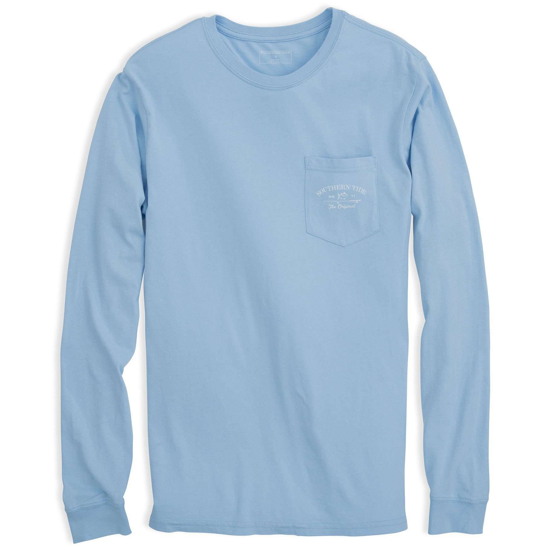 Long Sleeve Original Boathouse Tee in Sky Blue by Southern Tide - Country Club Prep