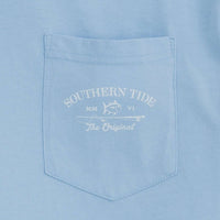 Long Sleeve Original Boathouse Tee in Sky Blue by Southern Tide - Country Club Prep