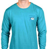 Long Sleeve Original Skipjack Tee in Cool Breeze by Southern Tide - Country Club Prep