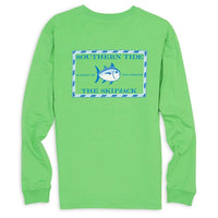 Long Sleeve Original Skipjack Tee in Jasmine Green by Southern Tide - Country Club Prep