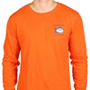 Long Sleeve Original Skipjack Tee in Orange Sky by Southern Tide - Country Club Prep