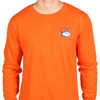 Long Sleeve Original Skipjack Tee in Orange Sky by Southern Tide - Country Club Prep