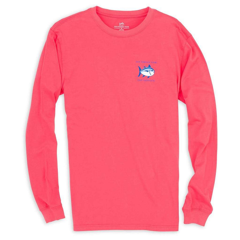 Long Sleeve Original Skipjack Tee Shirt in Ember Glow by Southern Tide - Country Club Prep