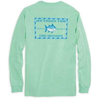 Long Sleeve Original Skipjack Tee Shirt in Offshore Green by Southern Tide - Country Club Prep