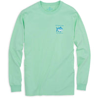 Long Sleeve Original Skipjack Tee Shirt in Offshore Green by Southern Tide - Country Club Prep