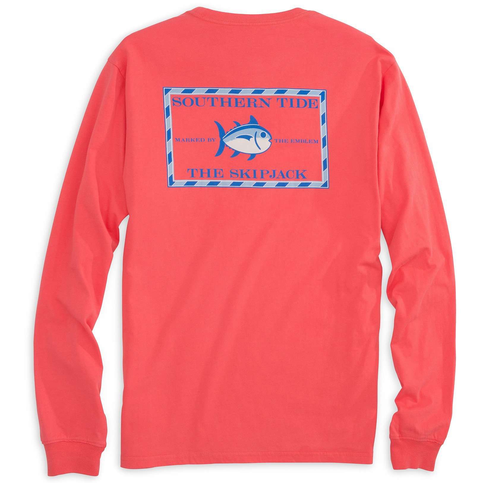 Long Sleeve Original Skipjack Tee Shirt in Sunset by Southern Tide - Country Club Prep