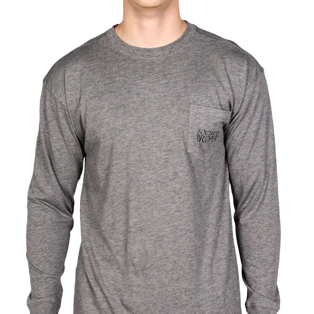 Long Sleeve Original Tee in Grey by Southern Proper - Country Club Prep