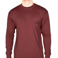 Long Sleeve Original Tee in Rust Red by Southern Proper - Country Club Prep