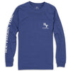 Long Sleeve Outlined Skipjack Tee in Blue Night by Southern Tide - Country Club Prep