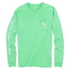 Long Sleeve Outlined Skipjack Tee in Starboard Green by Southern Tide - Country Club Prep