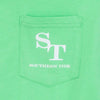 Long Sleeve Outlined Skipjack Tee in Starboard Green by Southern Tide - Country Club Prep