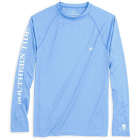 Long Sleeve Performance Tee in Ocean Channel by Southern Tide - Country Club Prep