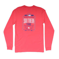 Long Sleeve Saloon T-Shirt in Sunset Coral by Southern Tide - Country Club Prep