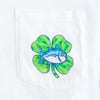 Long Sleeve Skipjack Shamrock Tee Shirt in Classic White by Southern Tide - Country Club Prep