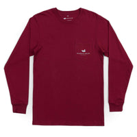 Long Sleeve South Carolina Backroads Collection Tee in Maroon by Southern Marsh - Country Club Prep