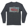 Long Sleeve Tennessee Backroads Collection Tee in MIdnight Gray by Southern Marsh - Country Club Prep