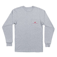 Long Sleeve Texas Backroads Collection Tee in Light Gray by Southern Marsh - Country Club Prep