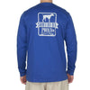 Long Sleeve Tradition Tee Shirt in Blue and Grey by Southern Point Co. - Country Club Prep