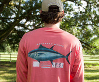 Long Sleeve Tuna Tee in Coral by Southern Marsh - Country Club Prep