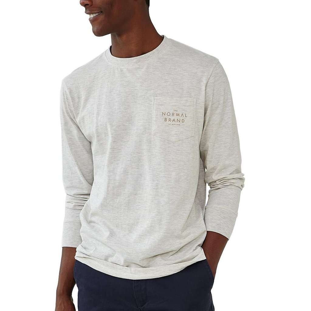 Long Sleeve Vintage Bear T in Stone by The Normal Brand - Country Club Prep