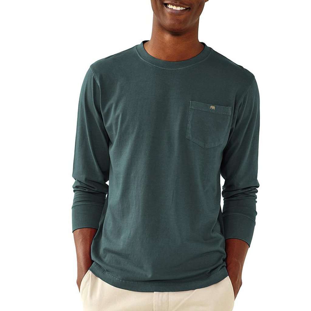 Long Sleeve Vintage Circle Back T in Green Gables by The Normal Brand - Country Club Prep