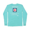Long Sleeve Whiskey Flag Tee in Chalky Mint by Country Club Prep - Country Club Prep