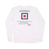 Long Sleeve Whiskey Flag Tee in White by Country Club Prep - Country Club Prep