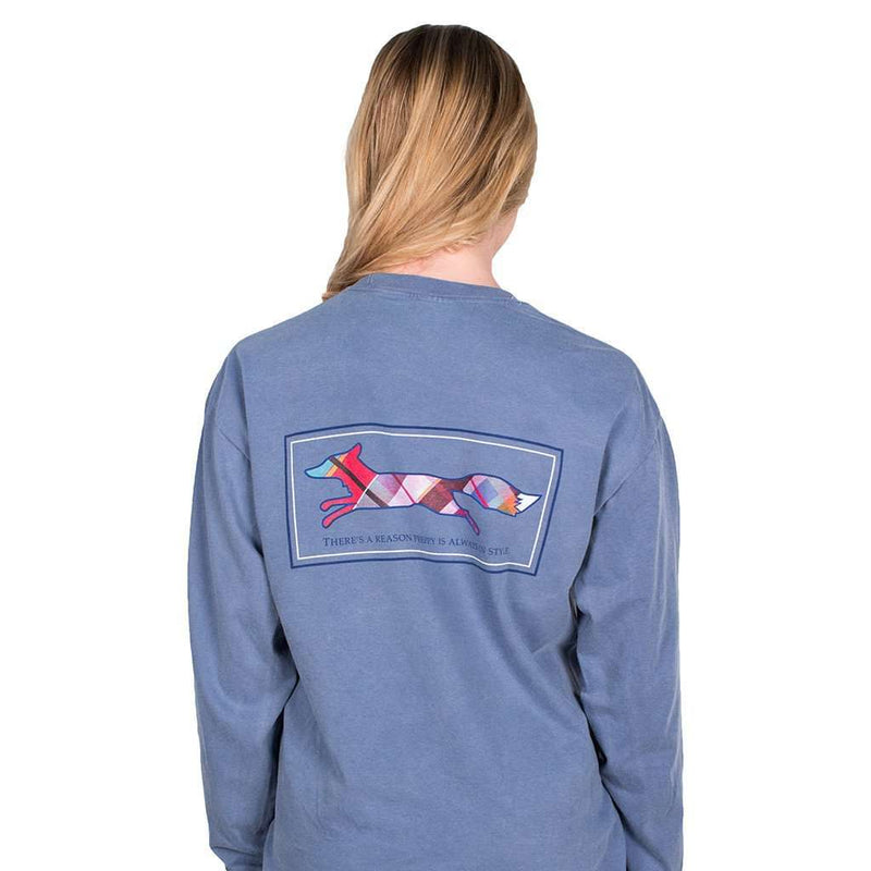 Longshanks Long Sleeve Tee Shirt in Blue Jean by Country Club Prep - Country Club Prep