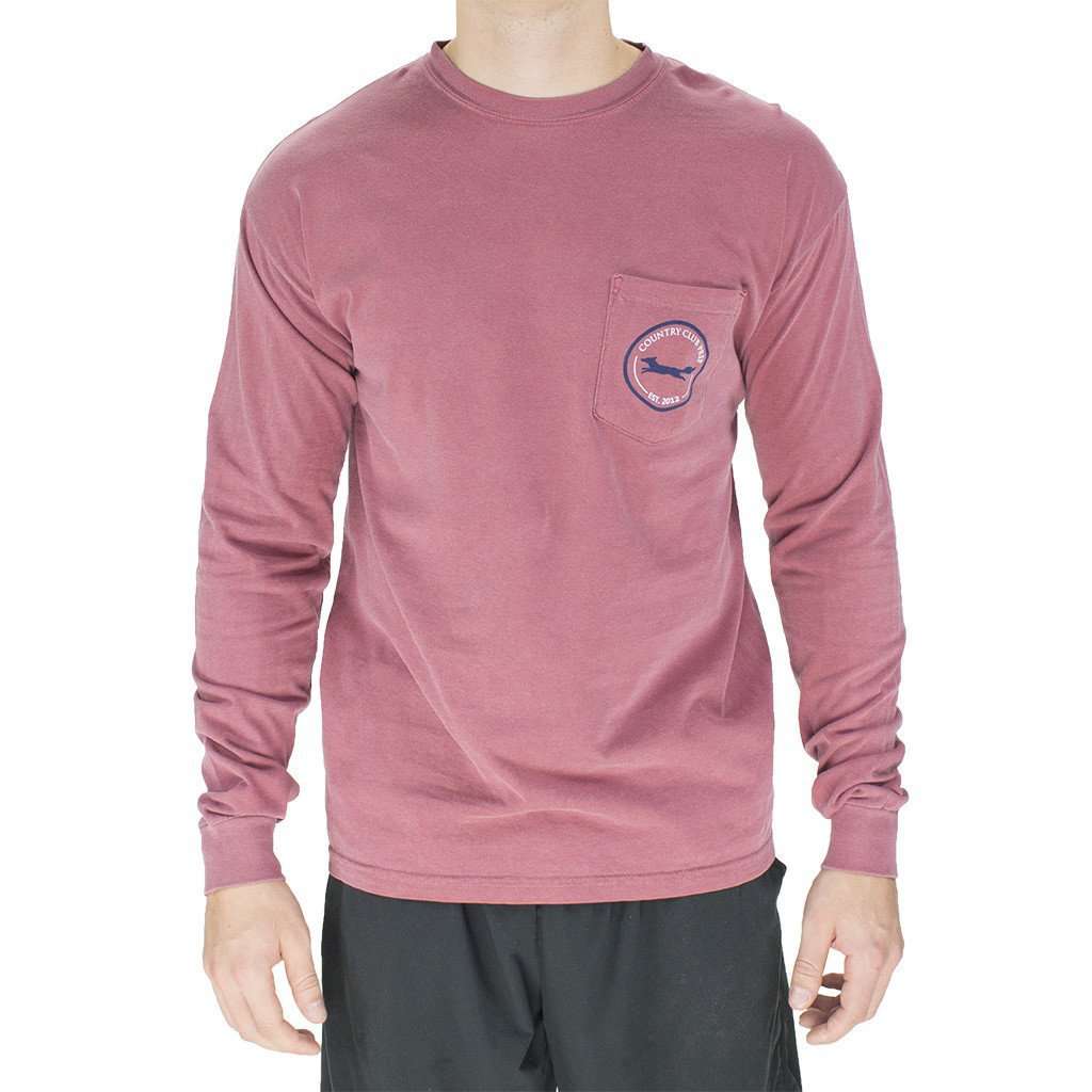 Longshanks Long Sleeve Tee Shirt in Brick by Country Club Prep - Country Club Prep