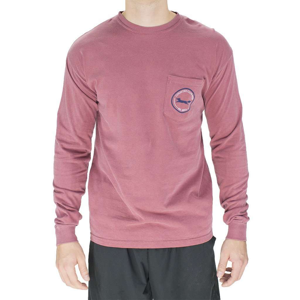 Longshanks Long Sleeve Tee Shirt in Brick by Country Club Prep - Country Club Prep