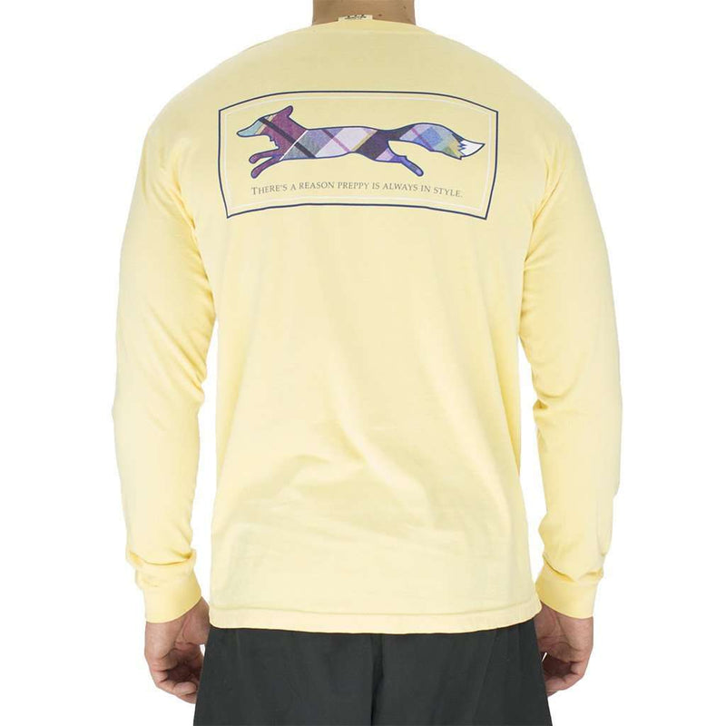 Country Club Prep Longshanks Long Sleeve Tee Shirt in Butter