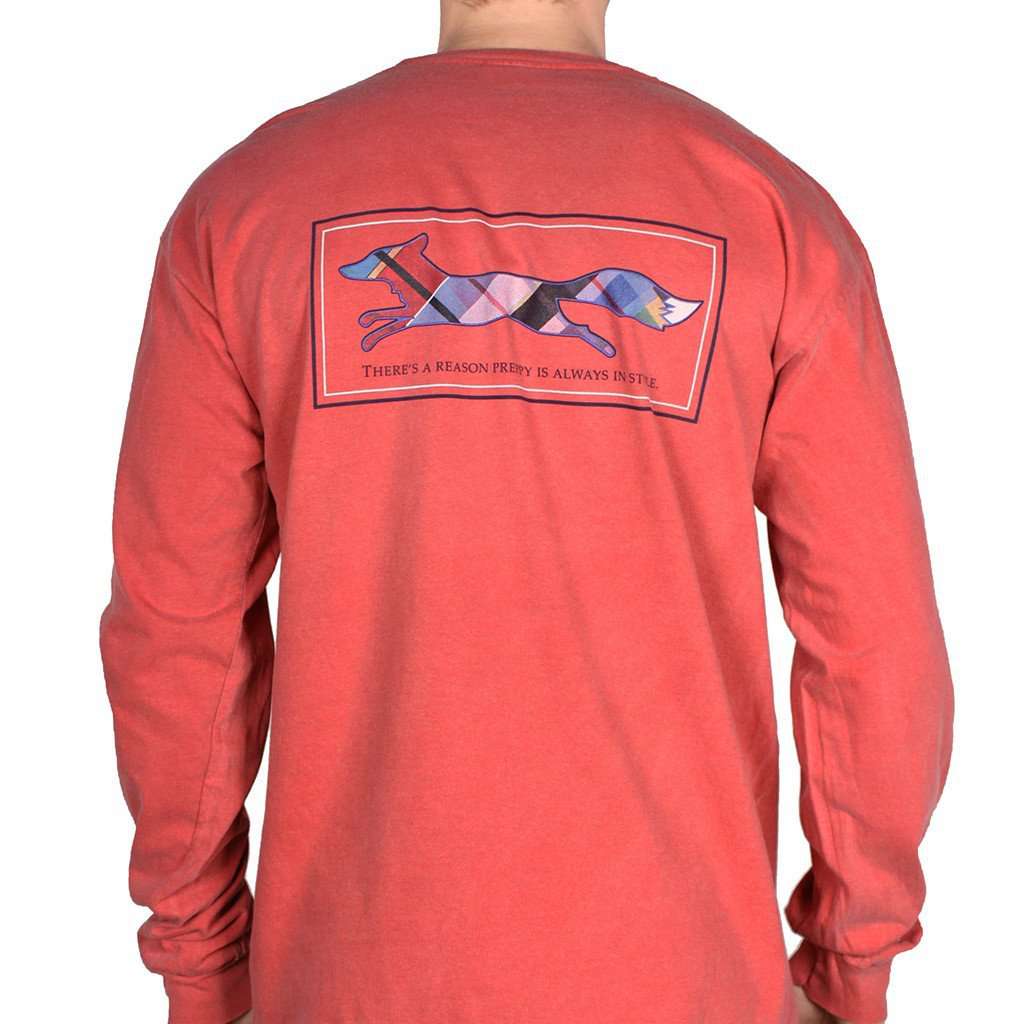 Longshanks Long Sleeve Tee Shirt in Crimson Red by Country Club Prep - Country Club Prep