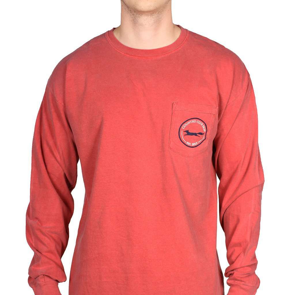 Longshanks Long Sleeve Tee Shirt in Crimson Red by Country Club Prep - Country Club Prep