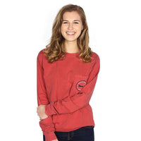 Longshanks Long Sleeve Tee Shirt in Crimson Red by Country Club Prep - Country Club Prep