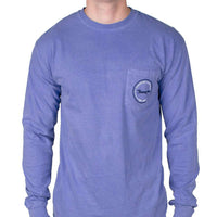 Longshanks Long Sleeve Tee Shirt in Flo Blue by Country Club Prep - Country Club Prep