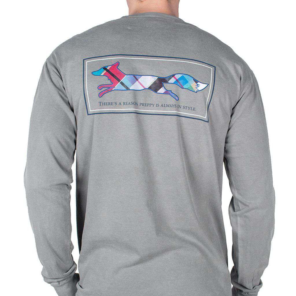 Country Club Prep Longshanks Long Sleeve Tee Shirt in Grey