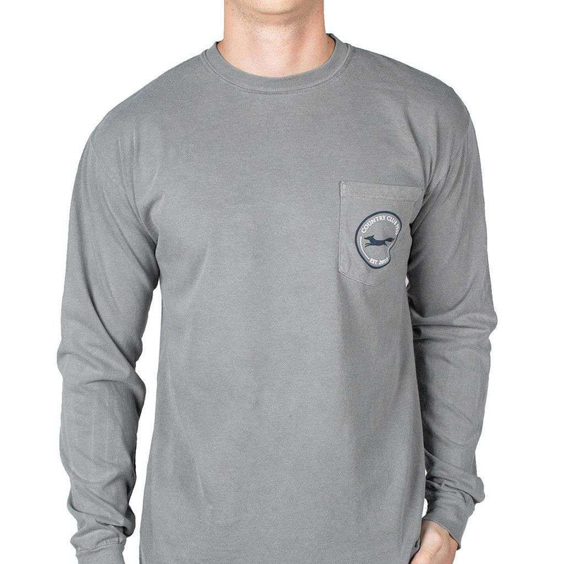Longshanks Long Sleeve Tee Shirt in Grey by Country Club Prep - Country Club Prep