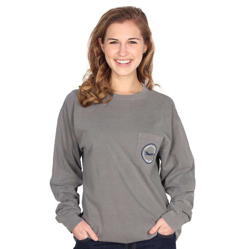 Longshanks Long Sleeve Tee Shirt in Grey by Country Club Prep - Country Club Prep