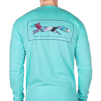 Longshanks Long Sleeve Tee Shirt in Lagoon Blue by Country Club Prep - Country Club Prep